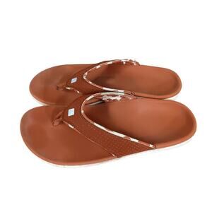 Spenco Orthopedic Comfort Flip Flops Sandals Sz 9 B Rust Brown